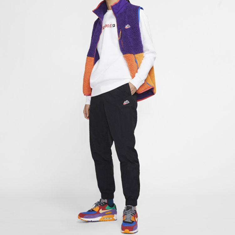 Мужские штаны Nike As M Nsw He Wr Pant Wvn Sign (черные) — фото 4