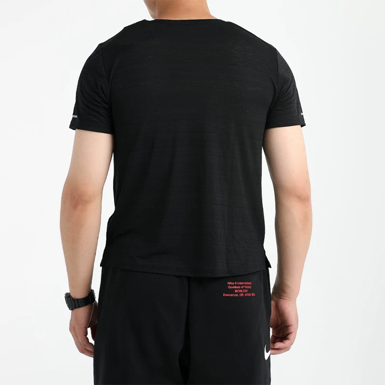 Nike DRI FIT MILER Running T Shirt Men’s 2 Pack Black