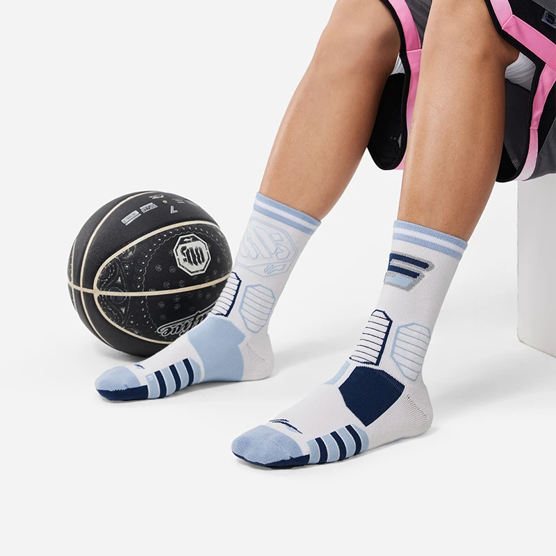 Li Ning Basketball Collection Basketball Socks Unisex 1 Pack Shadow Purple Blue