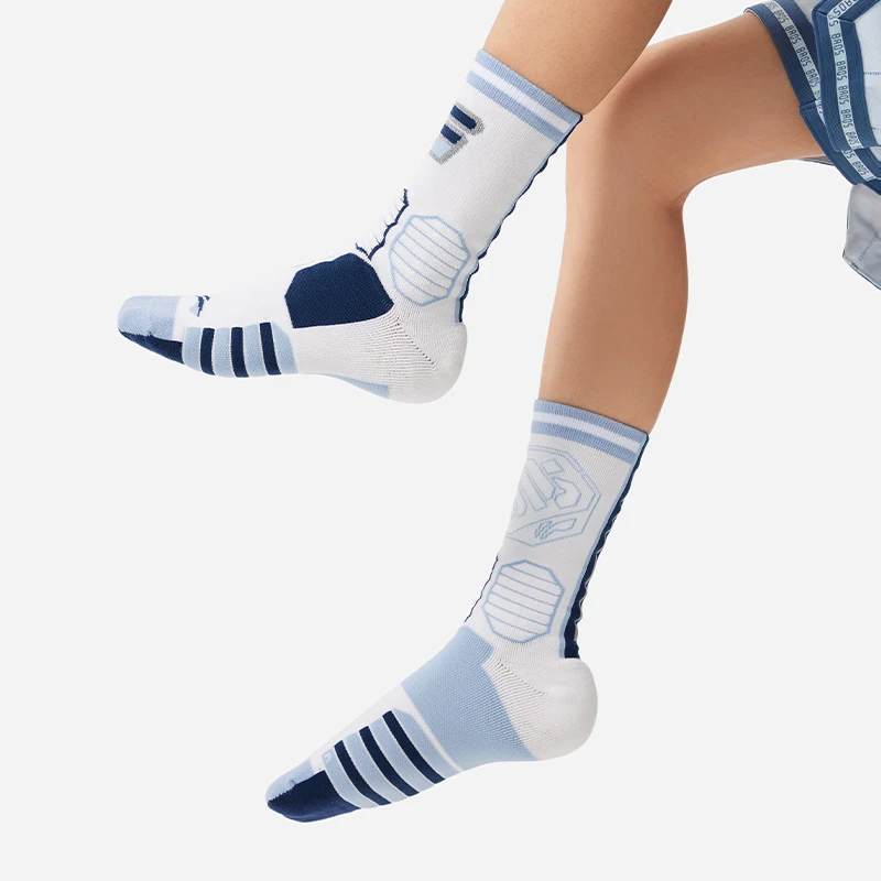 Li Ning Basketball Collection Basketball Socks Unisex 1 Pack Shadow Purple Blue