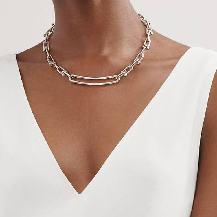 Ожерелье TIFFANY & CO. HardWear (серебристое) — фото 3