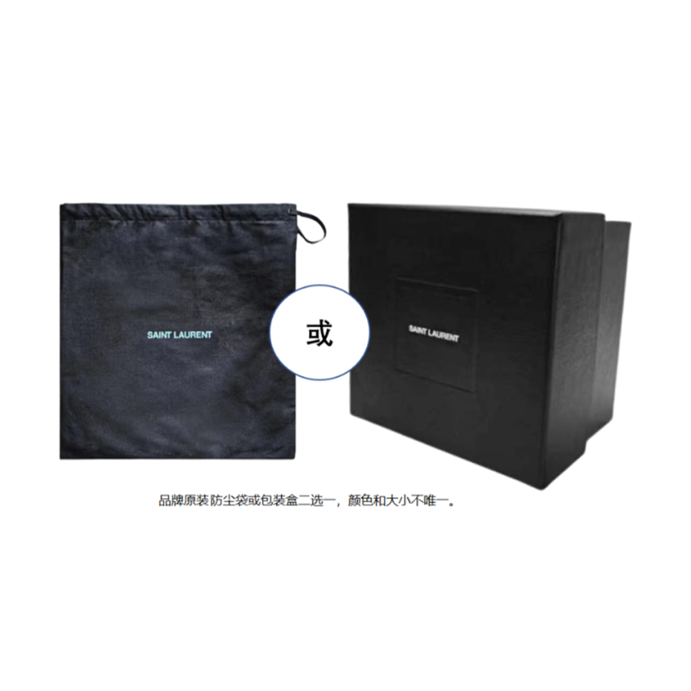SAINT LAURENT Solid Color Design Calfskin Leather Belts Women's Black