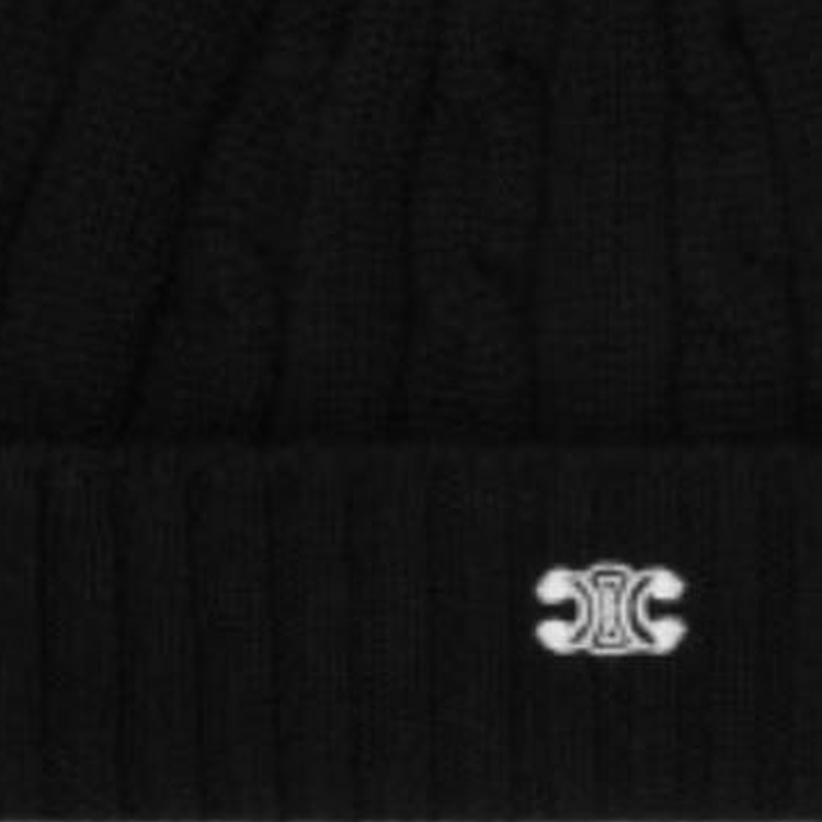 Мужская шапка CELINE Cashmere (черная) — фото 3