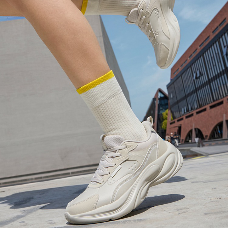 361° Spiritual Fox 2.0 Cushioning Abrasion Resistant Breathable Low top Casual Running Shoes Women’s Ecru