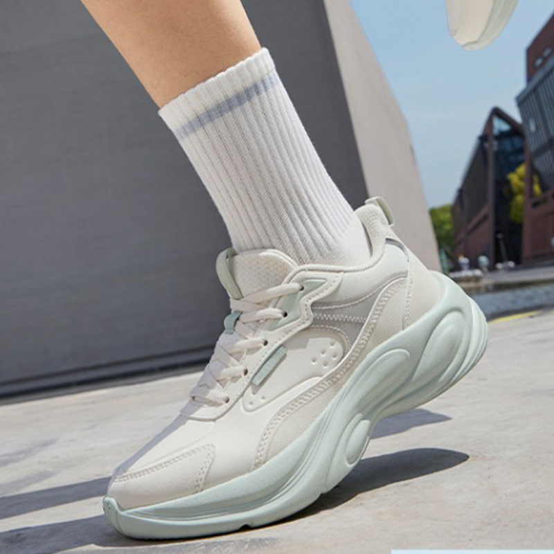 361° Spiritual Fox 2.0 Cushioning Abrasion Resistant Breathable Low top Casual Running Shoes Women’s Beige Gray Green