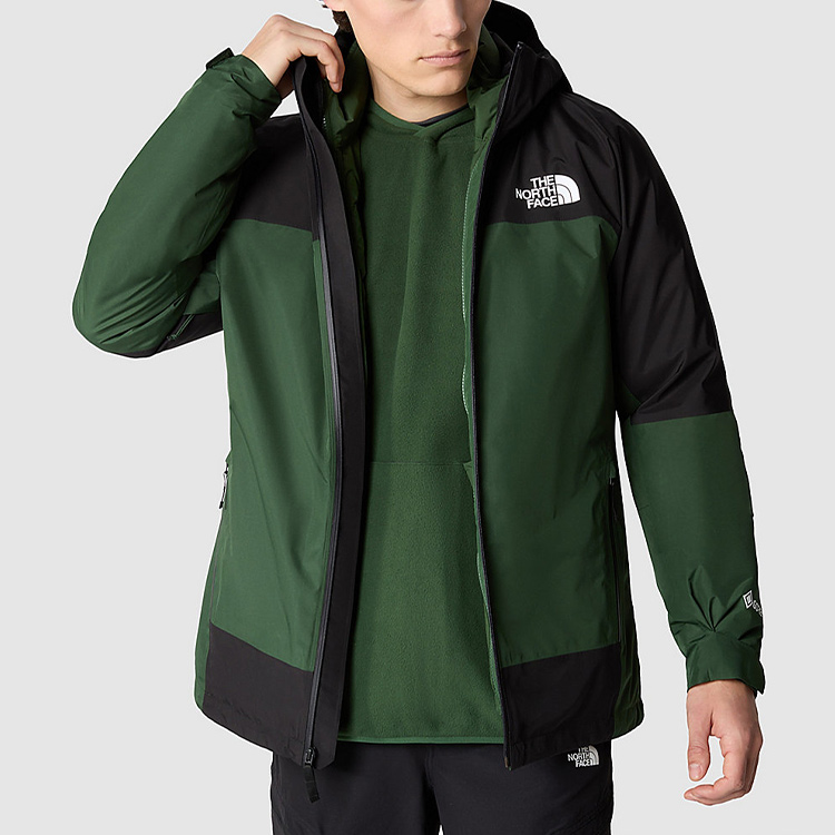 Мужская куртка The North Face Mountain Light Triclimate Logo (зеленая) — фото 7