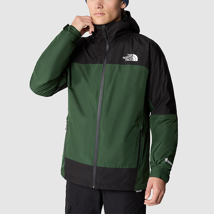 Мужская куртка The North Face Mountain Light Triclimate Logo (зеленая) — фото 6