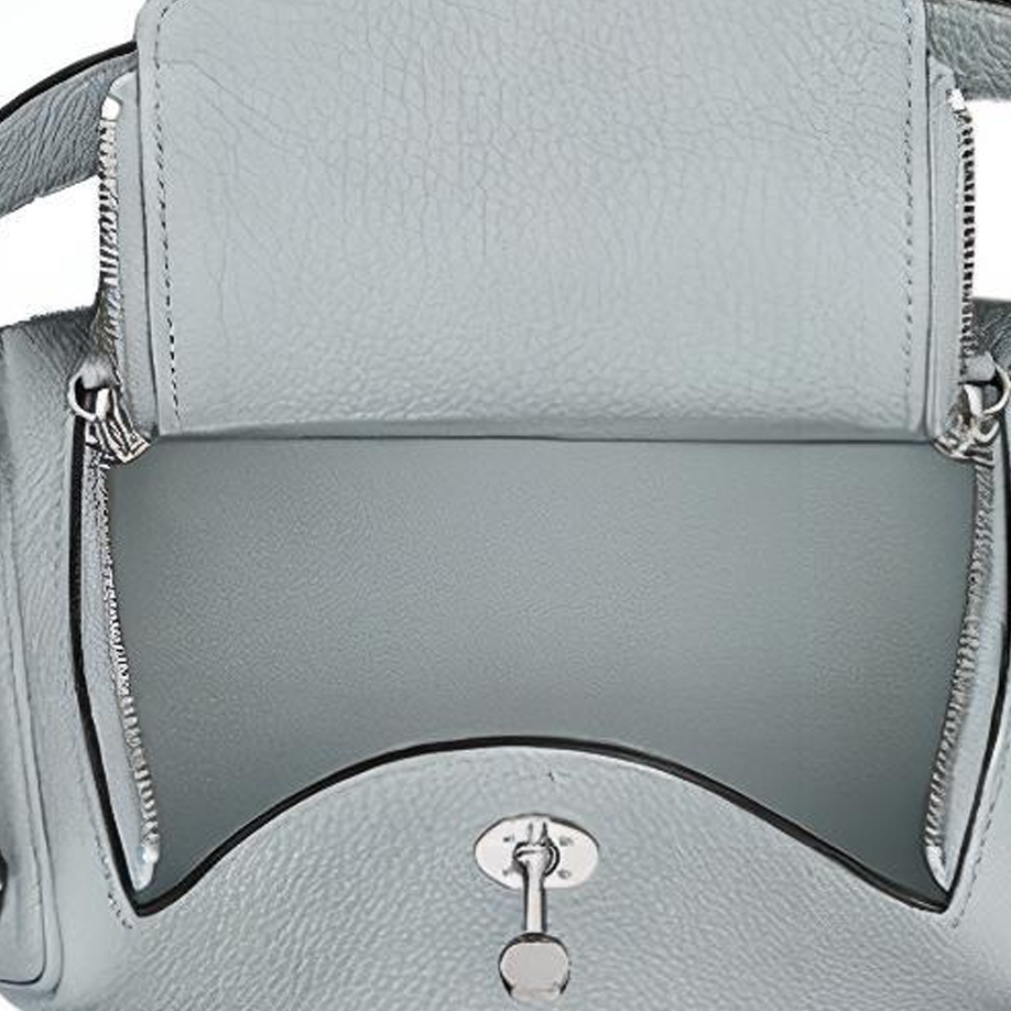Женская сумка Hermes Lindy 19 Taurillon Clemence 19 08 Bleu Pale (бледно-голубая) — фото 5