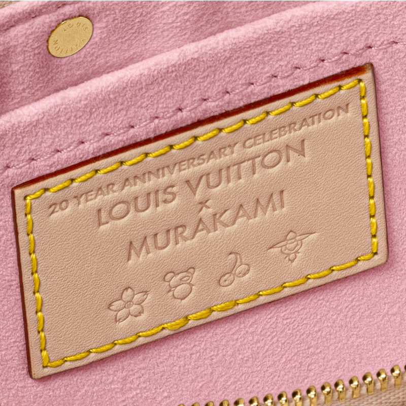 Женская сумка Louis Vuitton x Takashi Murakami (коричнево-розовая) — фото 5