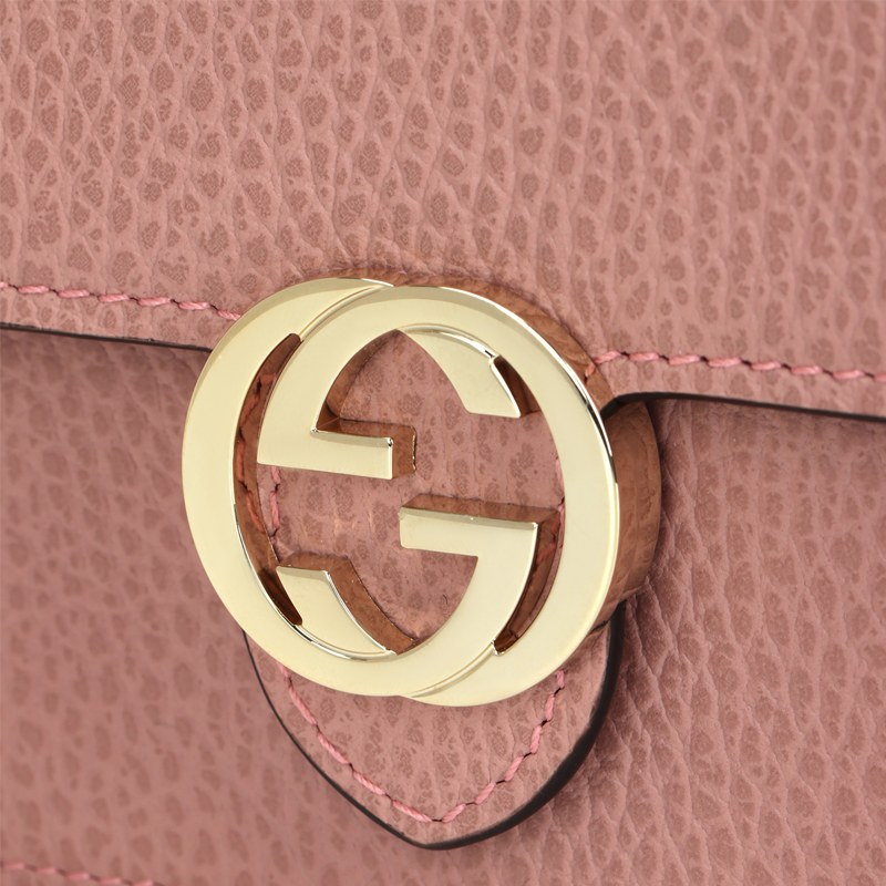 Женская сумка Gucci Logo (розовая) — фото 5