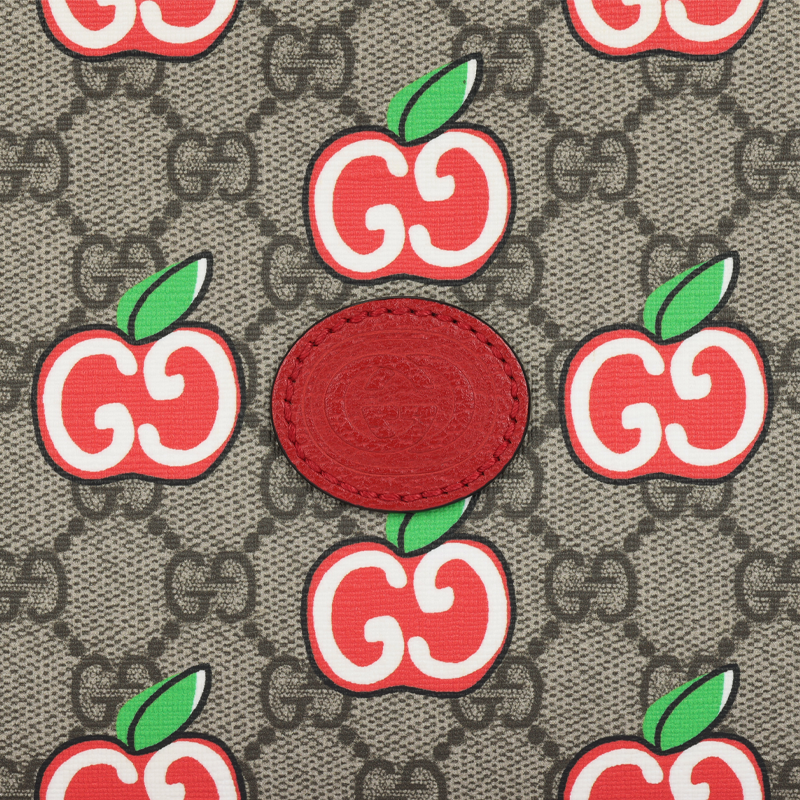 Женская сумка Gucci Logo (красно-коричневая) — фото 5