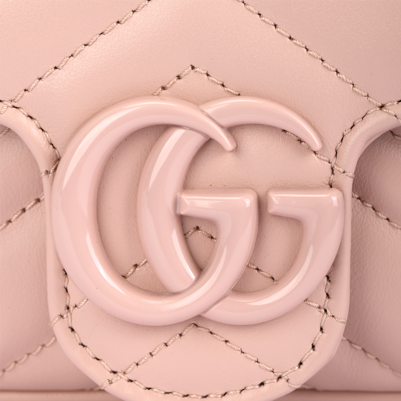 Женская сумка Gucci GG Marmont G V (светло-розовая) — фото 5