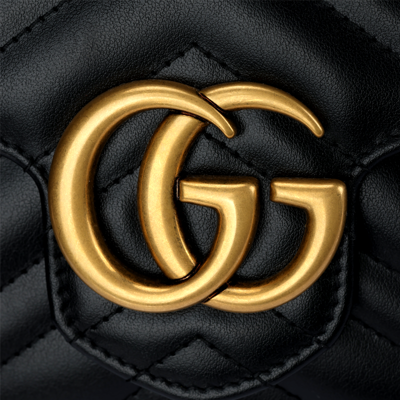 Женская сумка Gucci GG Marmont Logo (черная) — фото 5