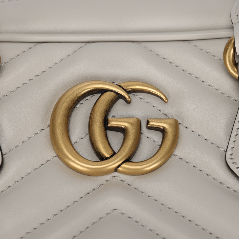 Женская сумка Gucci GG Marmont (серая) — фото 5