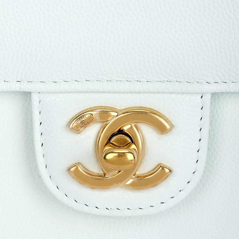 Женская сумка Chanel Preppy Coco 26S C Logo (голубая) — фото 5
