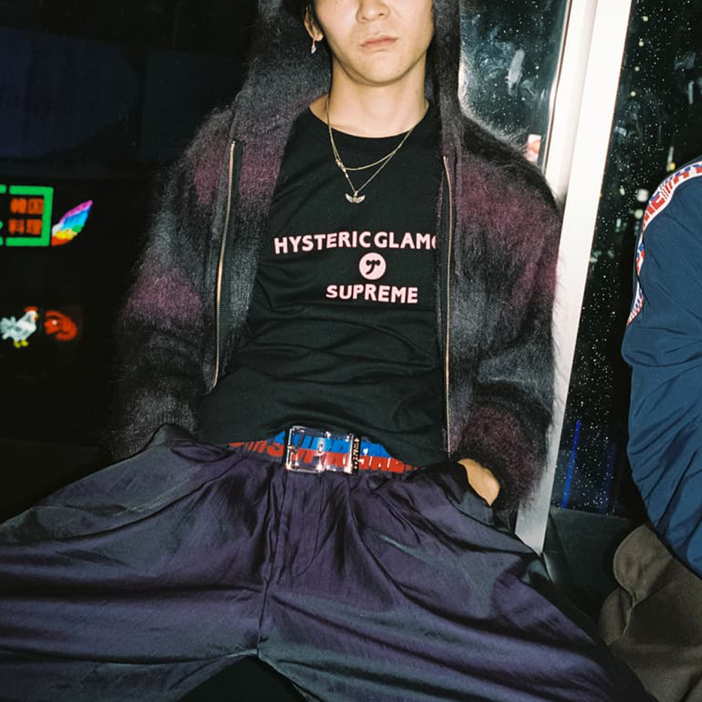 Supreme x HYSTERIC GLAMOUR Mohair Zip Up Hooded Sweater SUPFW
