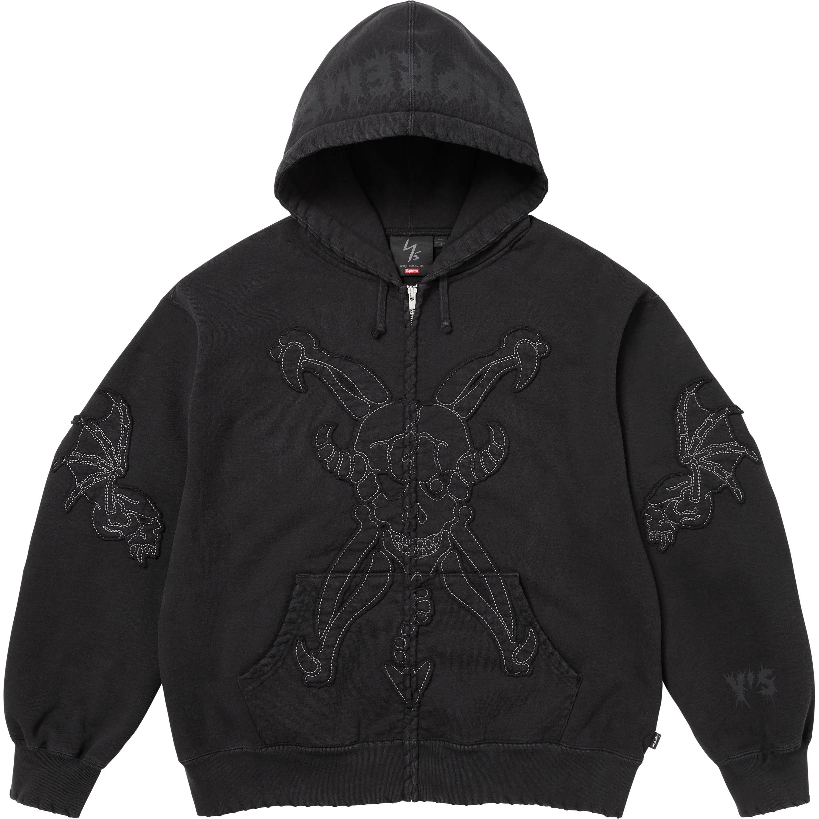 Supreme x Y's by Yohji Yamamoto Zip Up Hooded Sweatshirt SUPFW