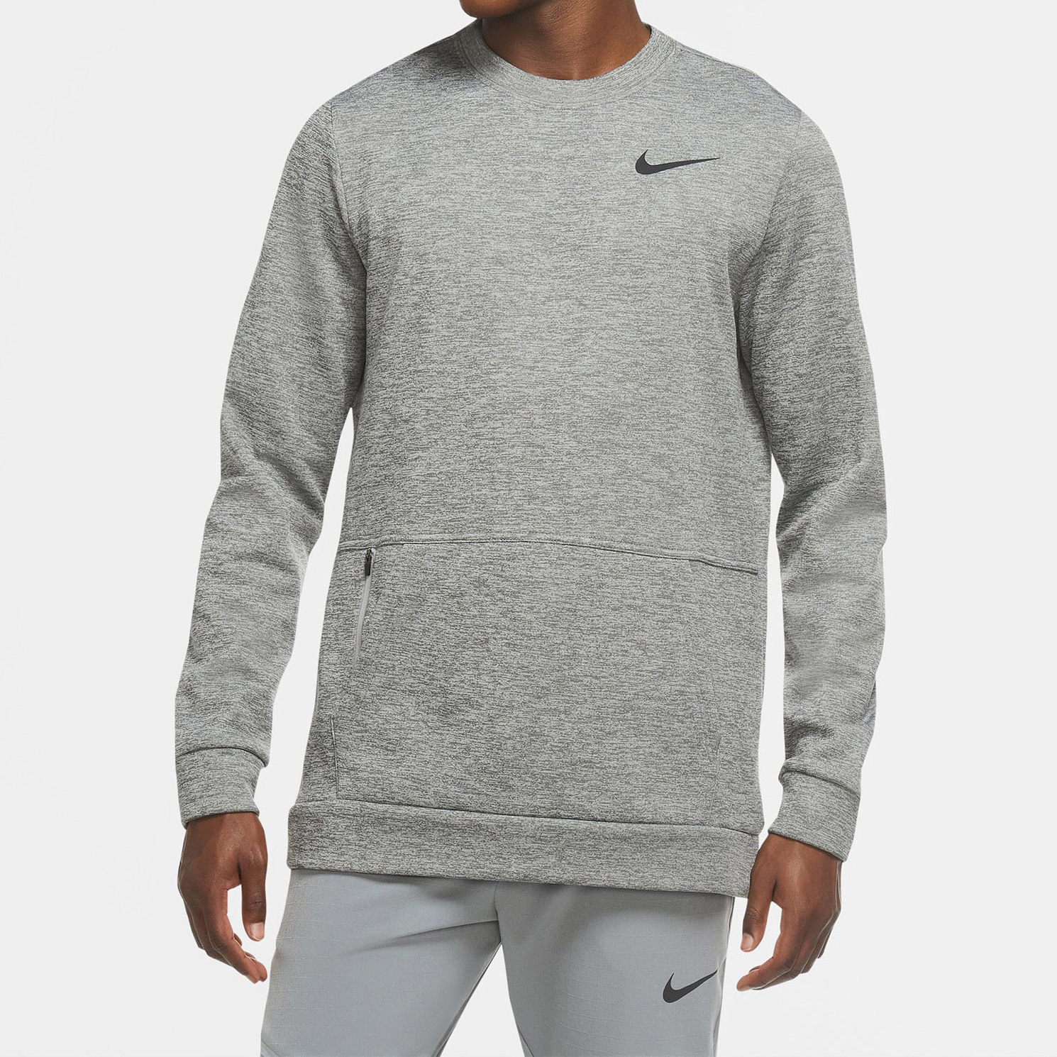 Мужское худи Nike Therma (серое) — фото 3