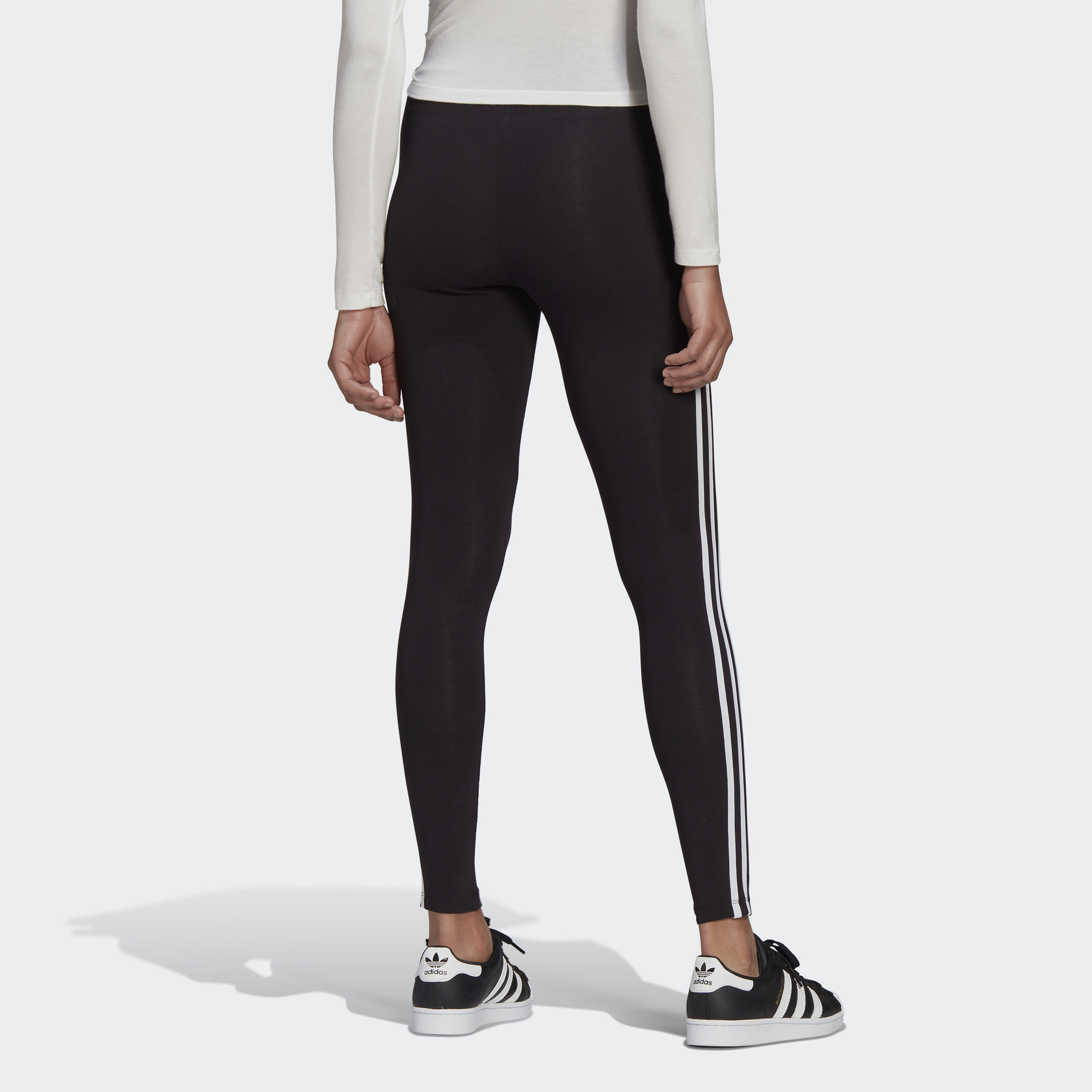 Женские штаны adidas originals 3 Str Tight (черные) — фото 8