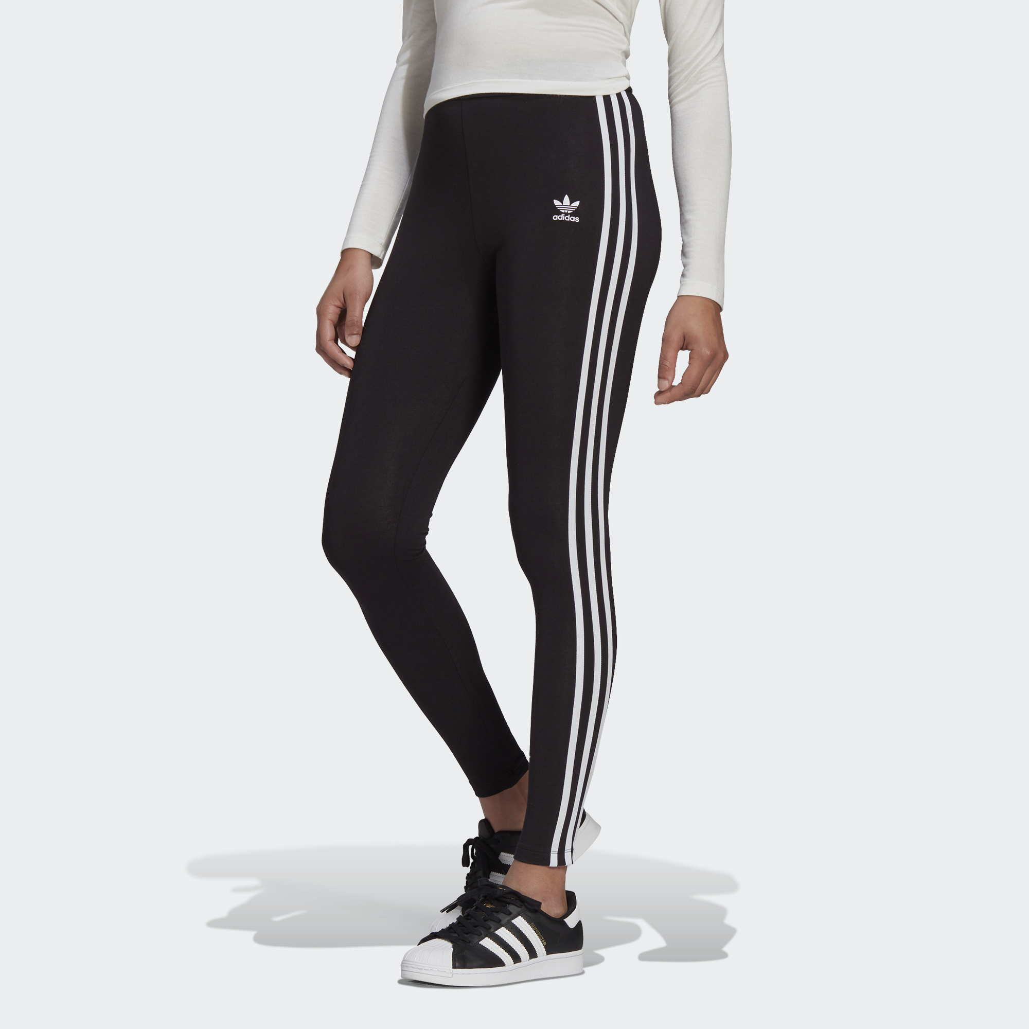 Женские штаны adidas originals 3 Str Tight (черные) — фото 6