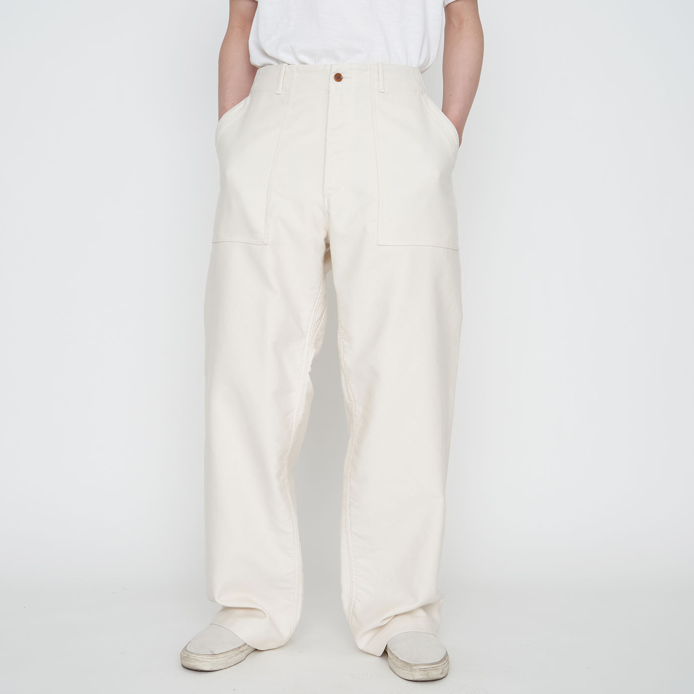 Штаны nanamica Dock Pants (оливково-зеленые) — Темно-синий (Dark Blue) — фото 4