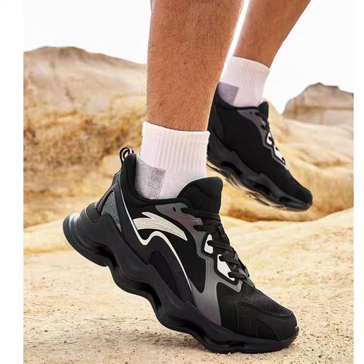 Anta Lace Up Slip Resistant Abrasion Resistant Slip Resistant Abrasion Resistant Low top Running Shoes Men’s
