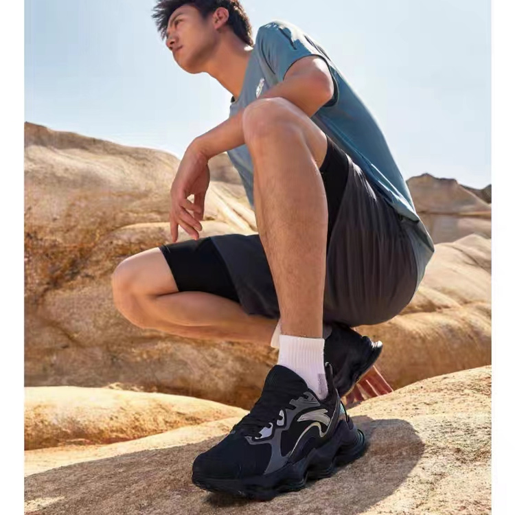 Anta Lace Up Slip Resistant Abrasion Resistant Slip Resistant Abrasion Resistant Low top Running Shoes Men’s