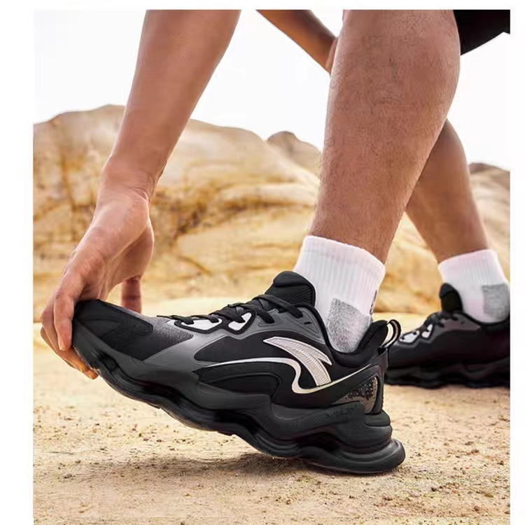 Anta Lace Up Slip Resistant Abrasion Resistant Slip Resistant Abrasion Resistant Low top Running Shoes Men’s
