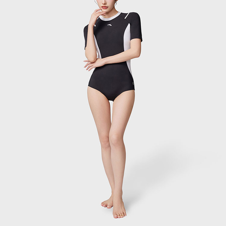 Anta One piece Swimsuit Women’s Basic Black/Pure White