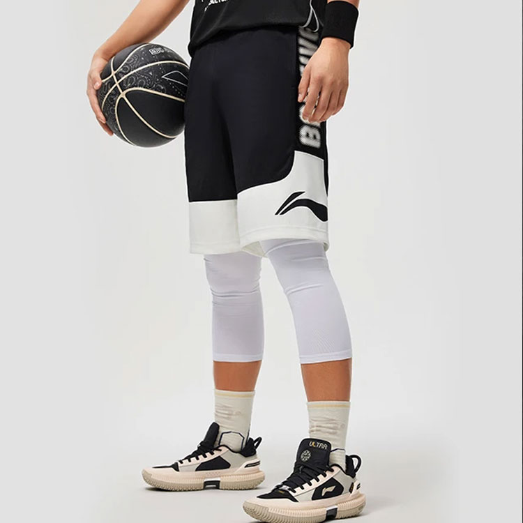Li Ning Badfive Sports Shorts Men’s Black Ivory