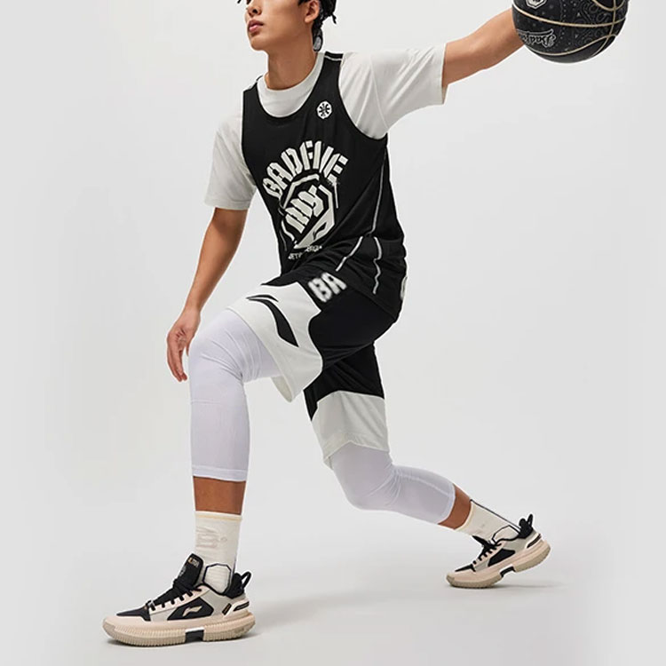 Li Ning Badfive Sports Shorts Men’s Black Ivory