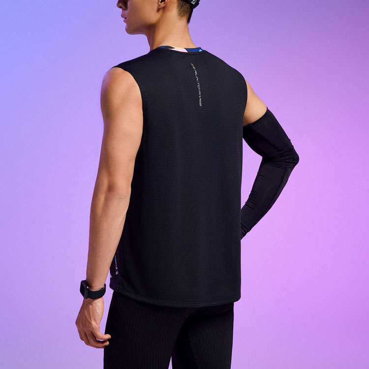 Anta Running Collection Running Tank Top Men’s Basic Black/All Over Print
