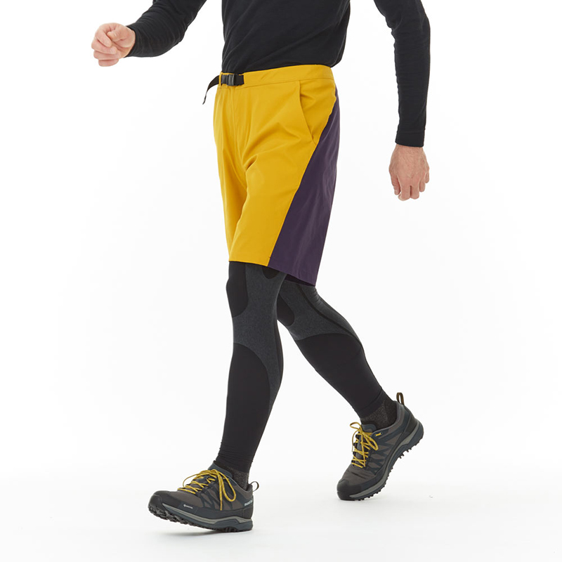 MONTBELL Quick Dry Pants Men’s Mustard Yellow/Blue Purple
