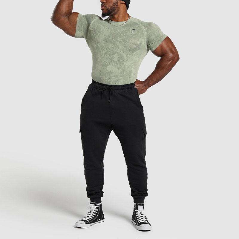 GYMSHARK Workout Clothing Men’s Faded Green/Classic Olive Green