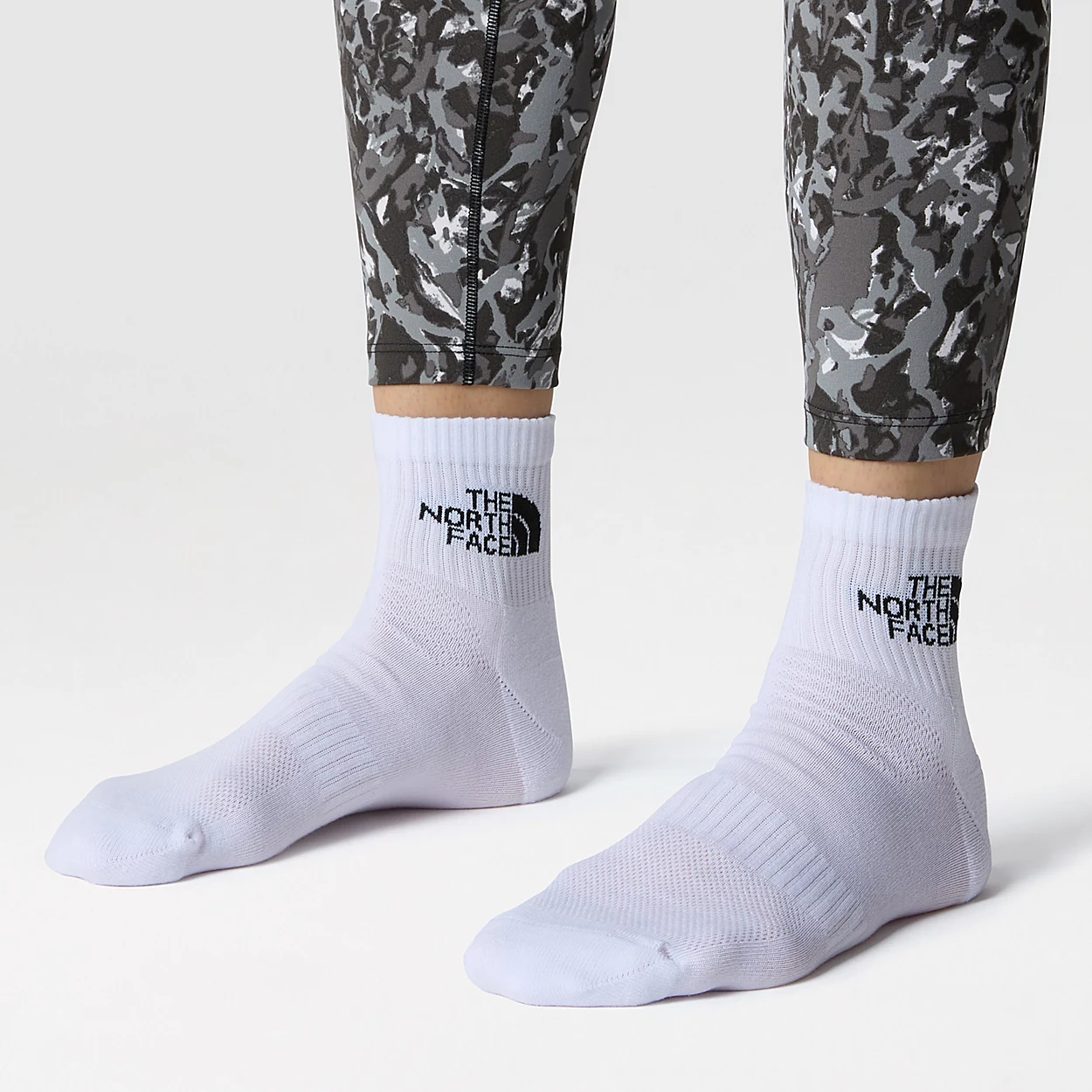 THE NORTH FACE MULTI SPORT CUSHION 1/4 SOCKS Ankle Socks Women’s 3 Pack White