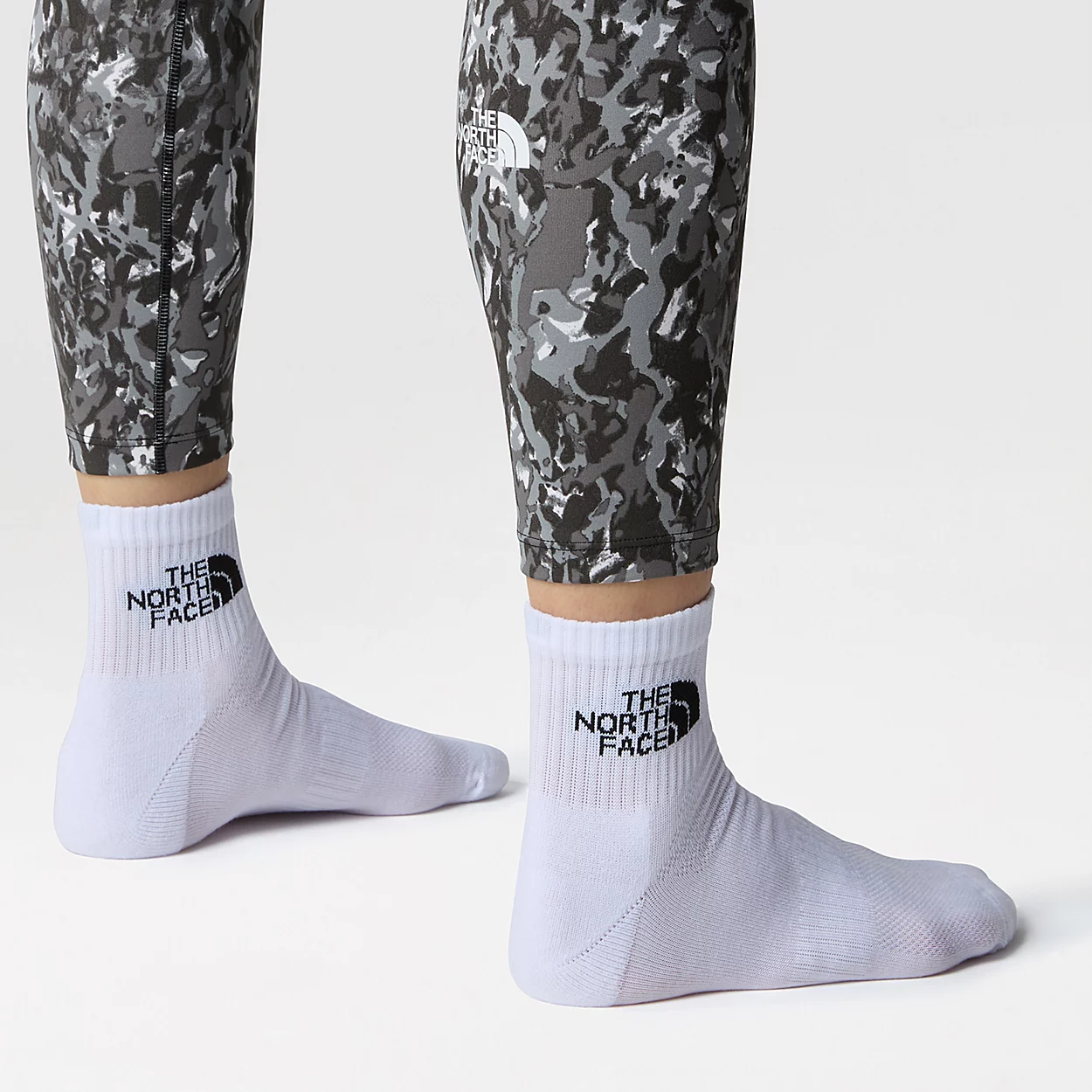 THE NORTH FACE MULTI SPORT CUSHION 1/4 SOCKS Ankle Socks Women’s 3 Pack White