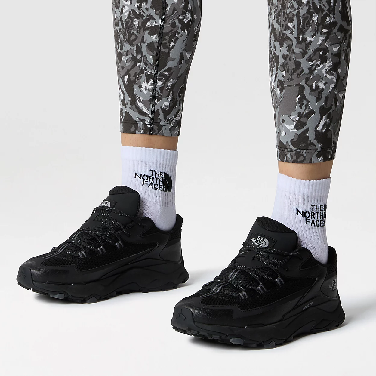 THE NORTH FACE MULTI SPORT CUSHION 1/4 SOCKS Ankle Socks Women’s 3 Pack White
