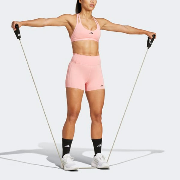 Adidas Free Shipping With AdiClub Optime 4 Inch Raw Cut Hem Leggings