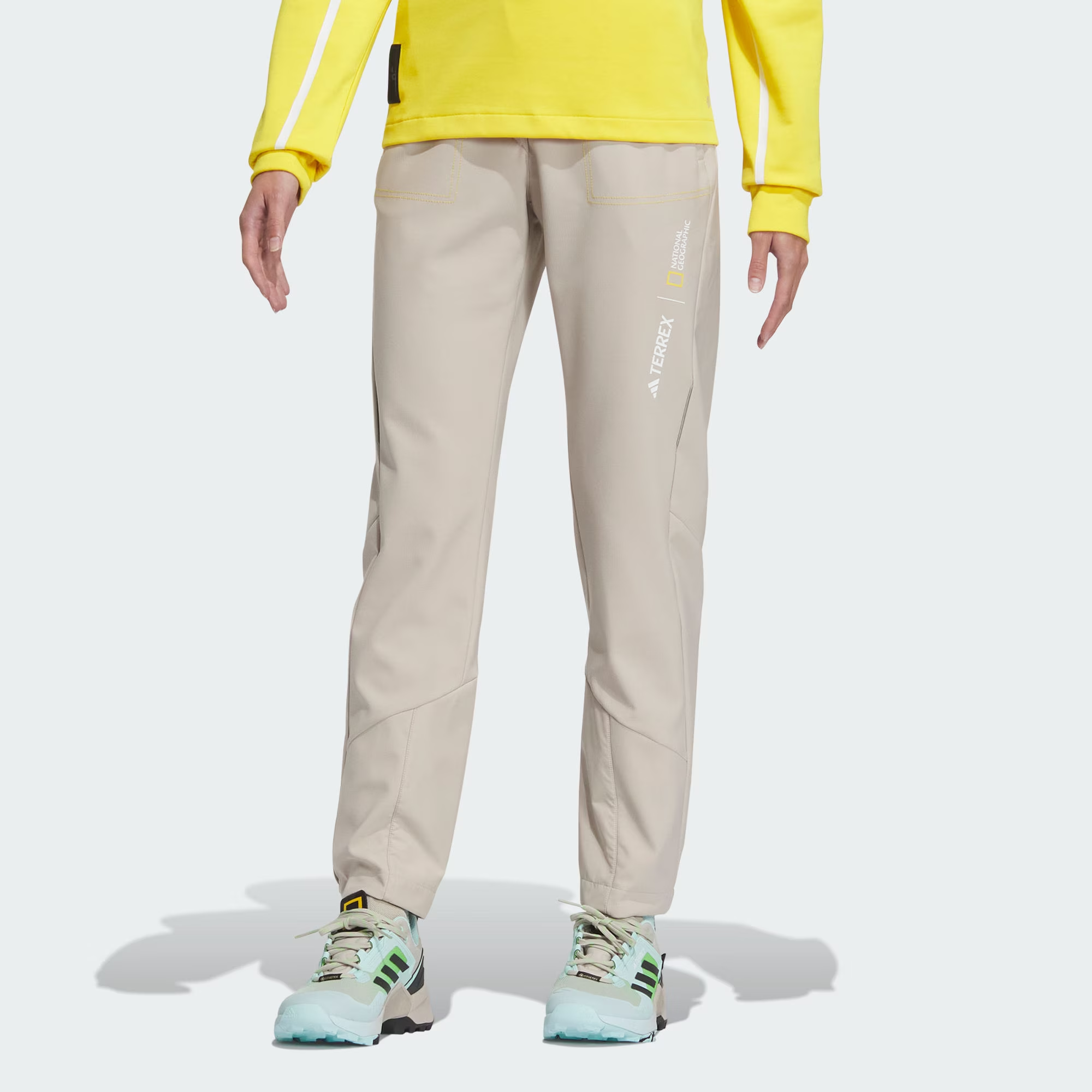 Adidas National Geographic Co Branded Section Sports Pants Women’s Light Umber Moderate