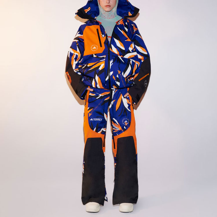 Adidas abstract-print panelled track pants