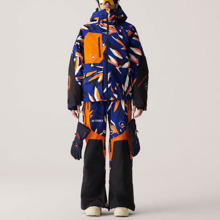 Adidas abstract-print panelled track pants