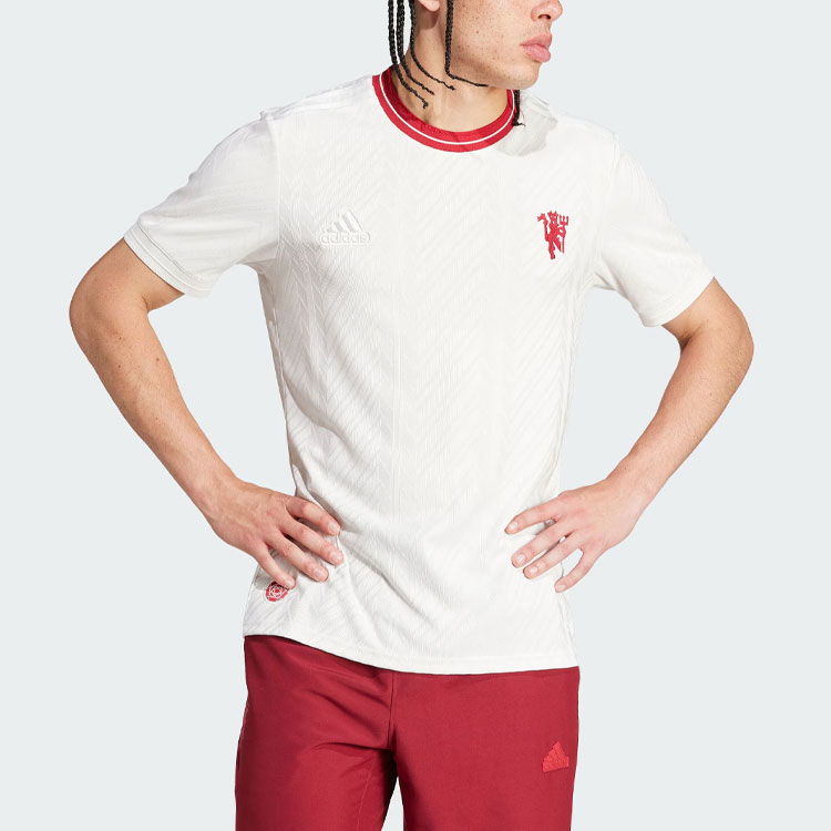 Adidas Manchester United Soccer Jerseys Men’s White Moderate Straight Fit