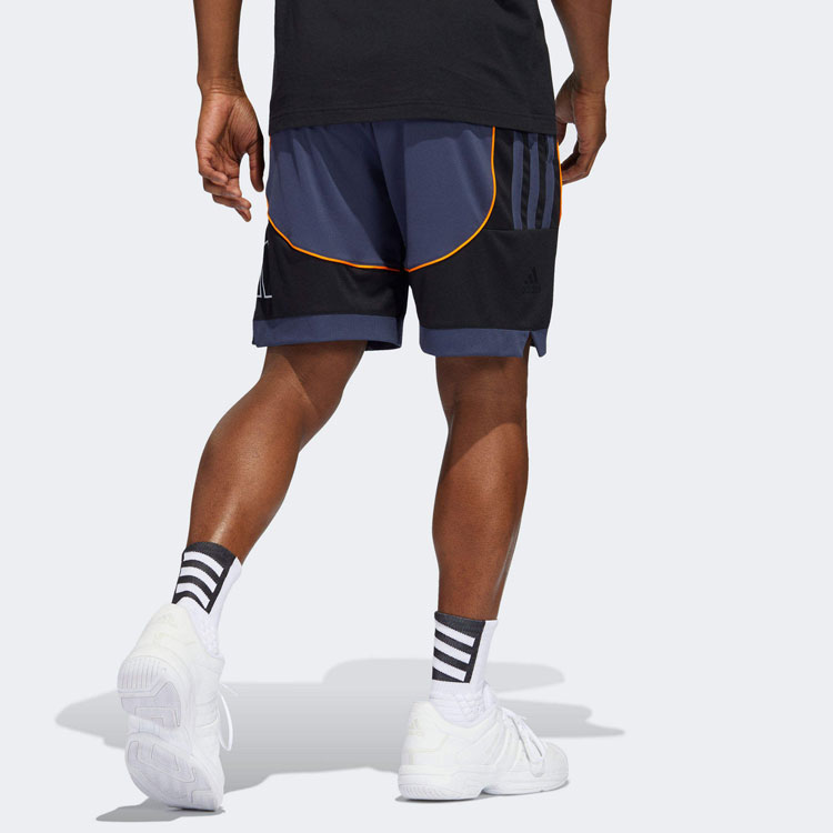 Adidas Basketball Shorts Men’s Dark Blue Moderate Straight Fit Pants