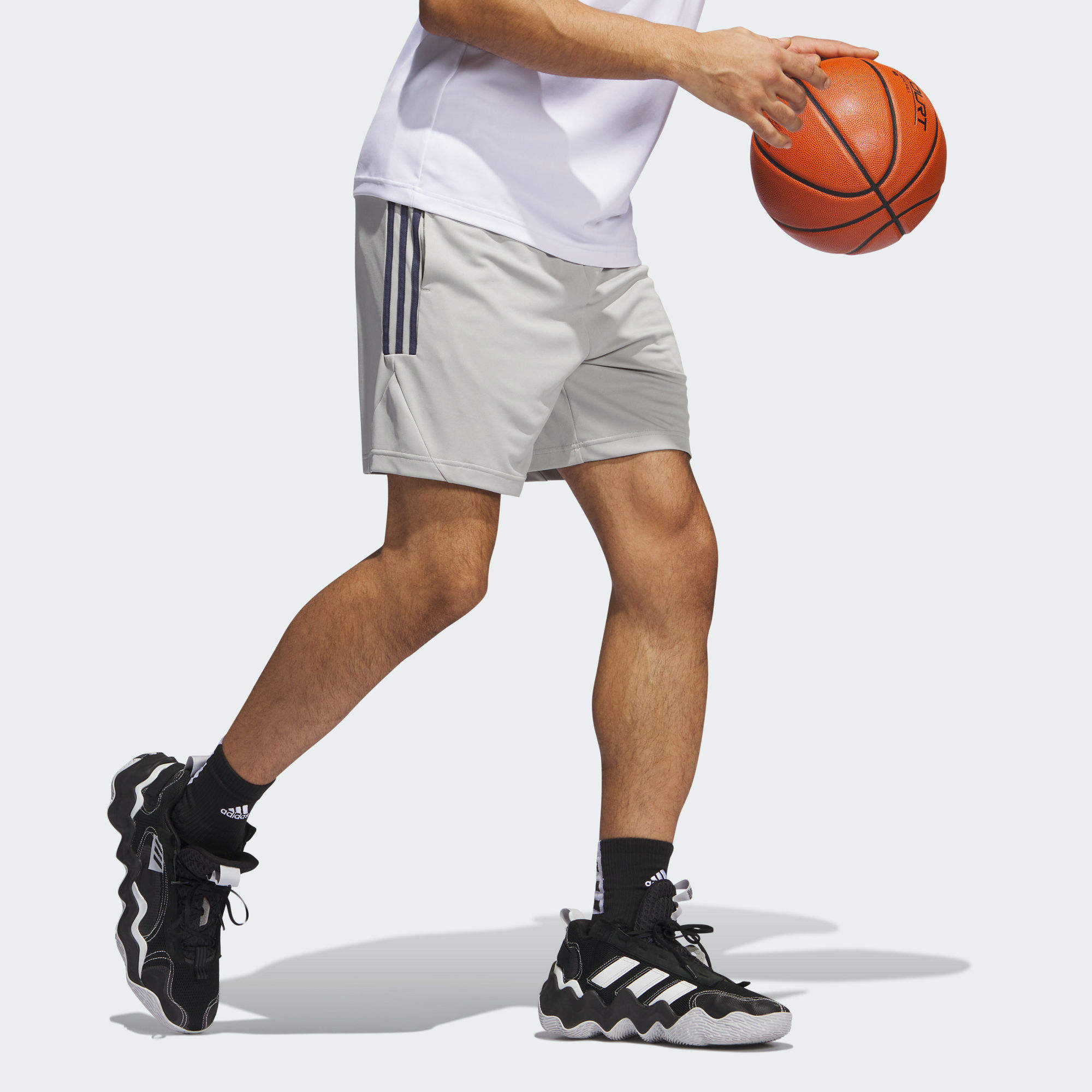 Adidas Basketball Shorts Men’s Gray Moderate