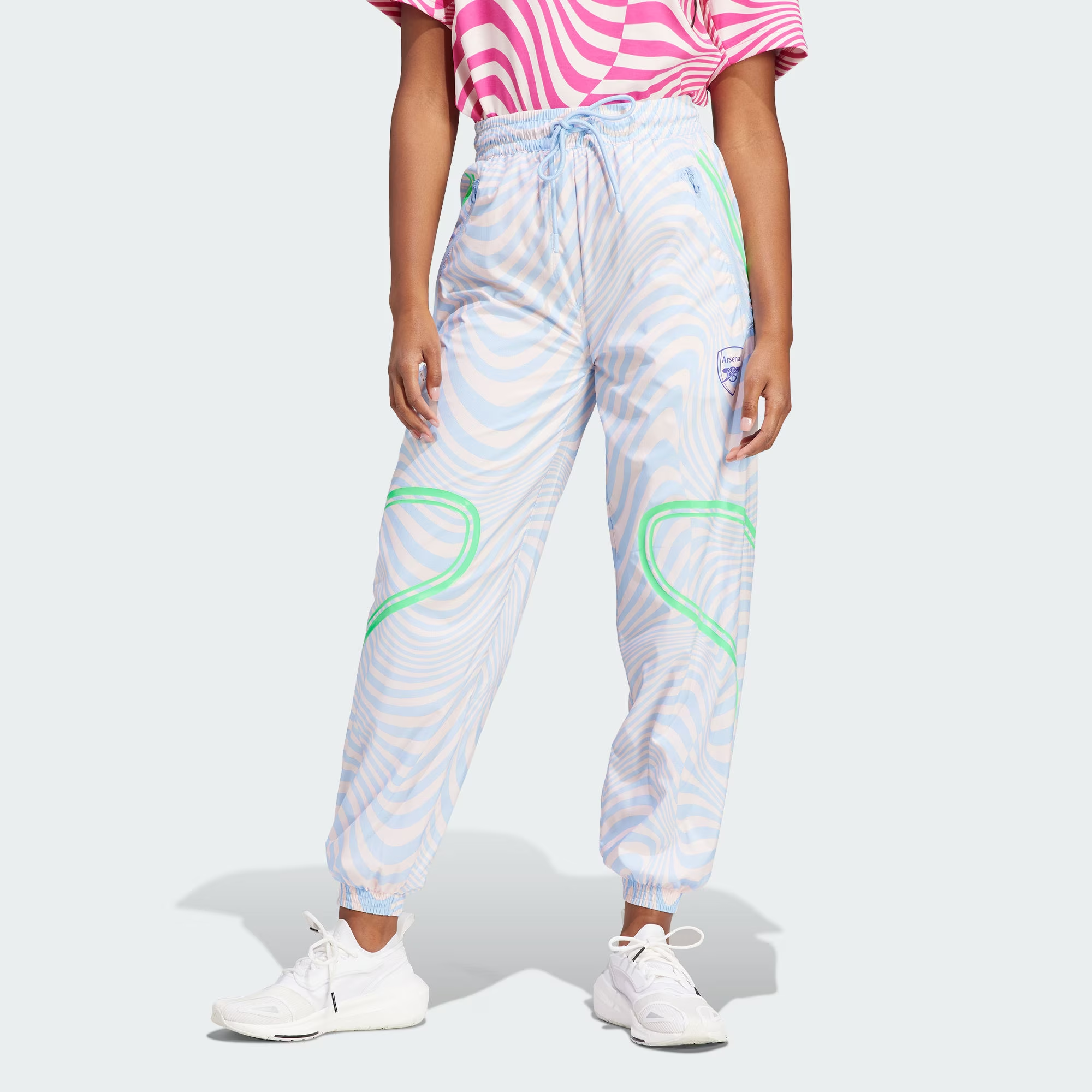 Adidas X Stella McCartney Arsenal Sports Pants Women’s Glossy Finish Blue Moderate