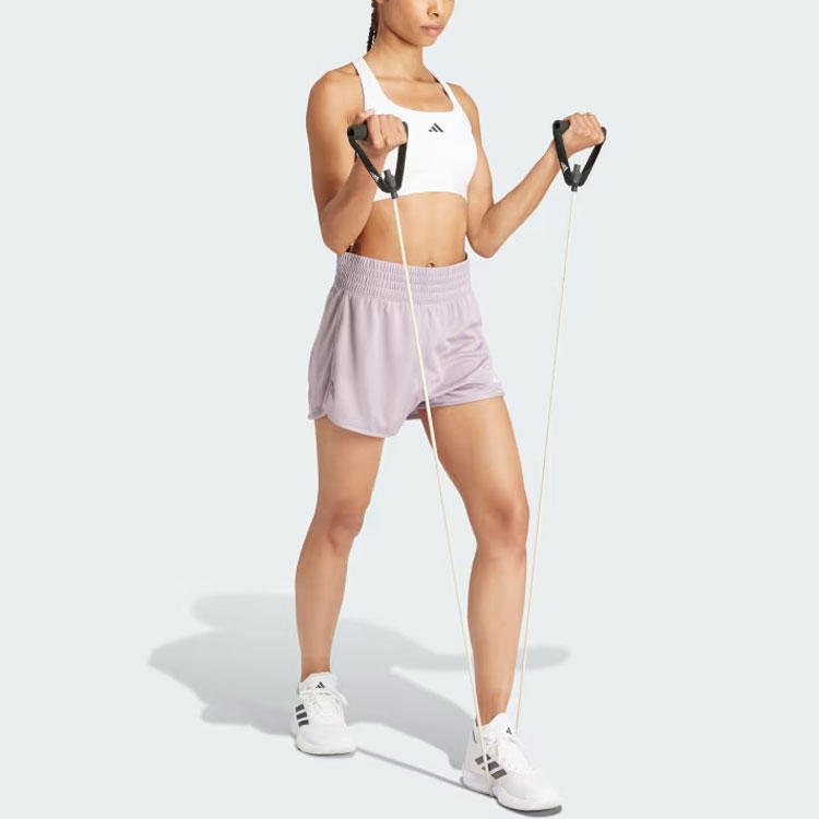 Adidas Pacer Essentials Knit High Rise Shorts Sports Shorts Women’s Pink