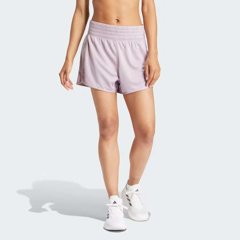 Adidas Pacer Essentials Knit High Rise Shorts Sports Shorts Women’s Pink