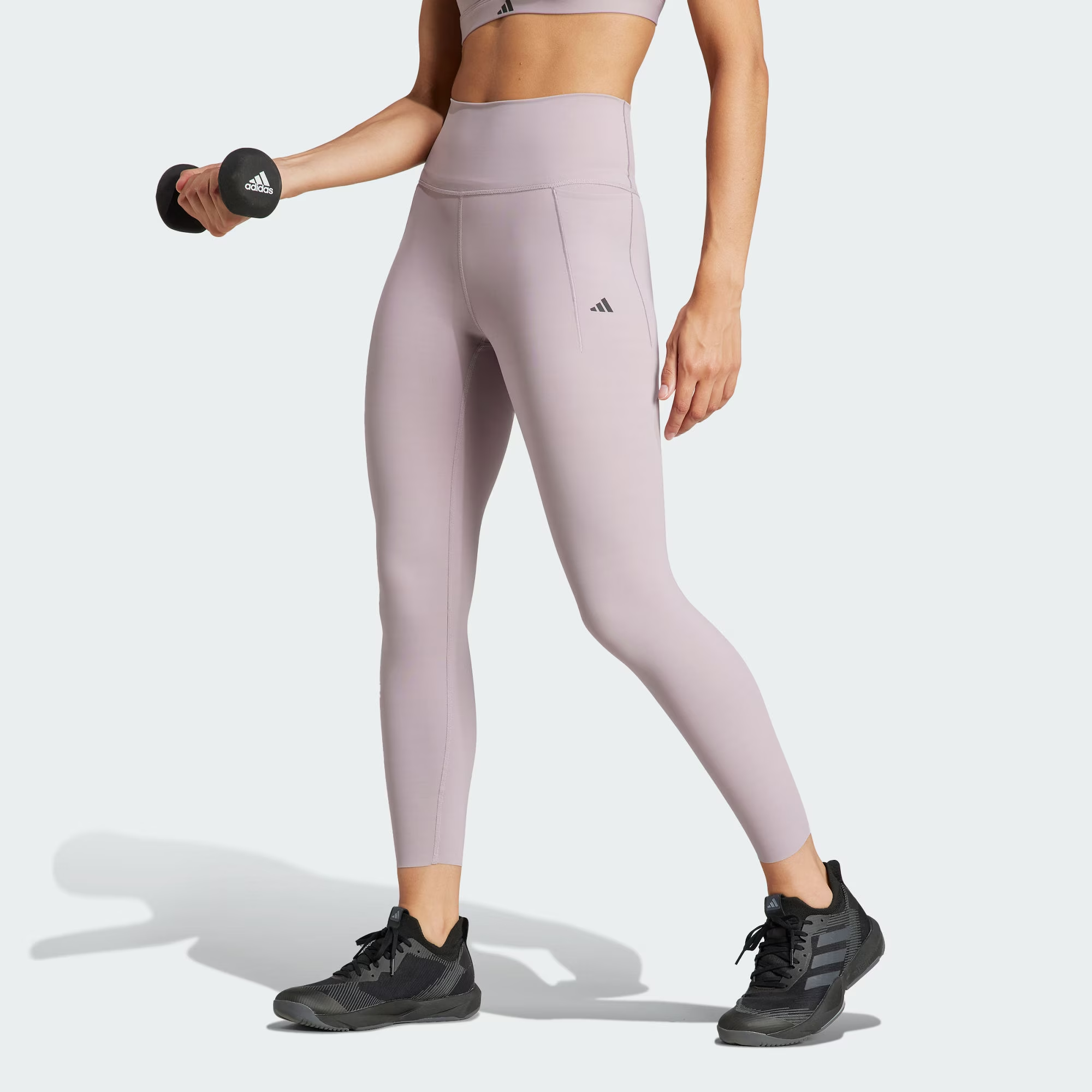 Adidas Free Shipping With AdiClub Optime Luxe 7/8 Leggings