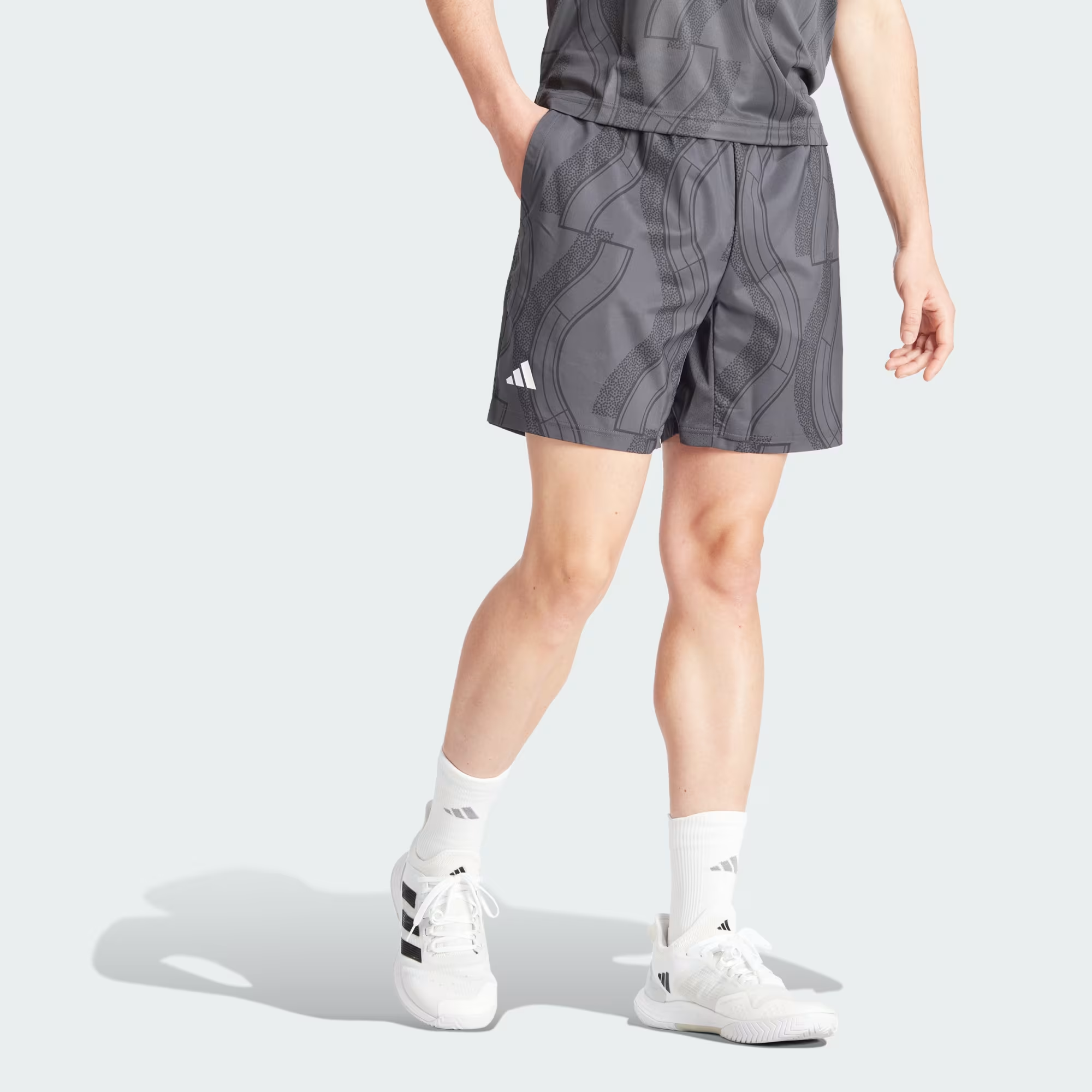 Adidas Club Tennis Graphic Shorts Sports Shorts Men’s Dark Gray