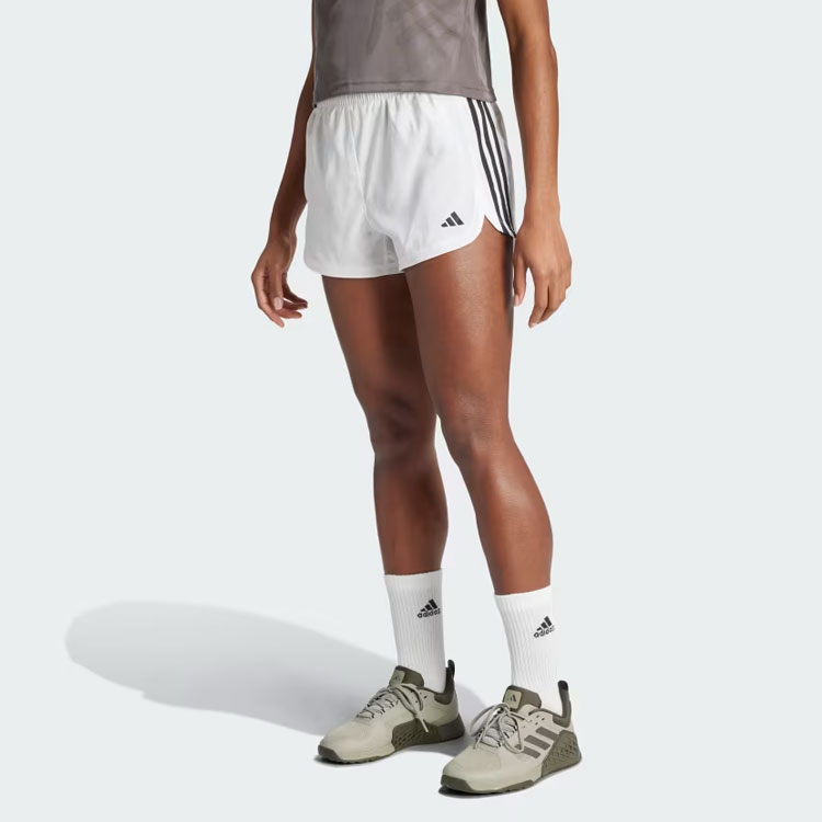 Adidas Free Shipping With AdiClub Pacer Training 3 Stripes Woven High Rise Shorts